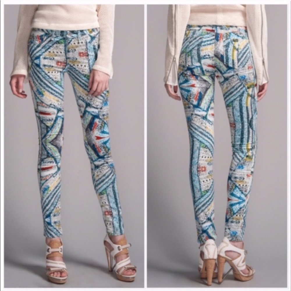 Rag&Bone Surf Knit Printed Jean Leggings Sz 28
